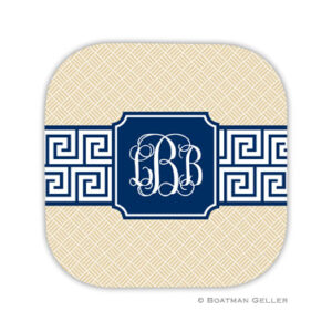 Coaster - Greek Key Band Navy