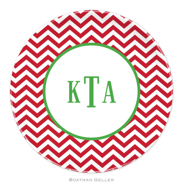 Plates 10" - Chevron Red